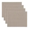 Uni placemat 35x46 cm 4-pack, Bruin grijs