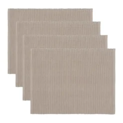 Uni placemat 35x46 cm 4-pack, Bruin grijs