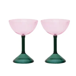 Urban Nature Culture geschenkset coupéglazen 2-pack, Pink