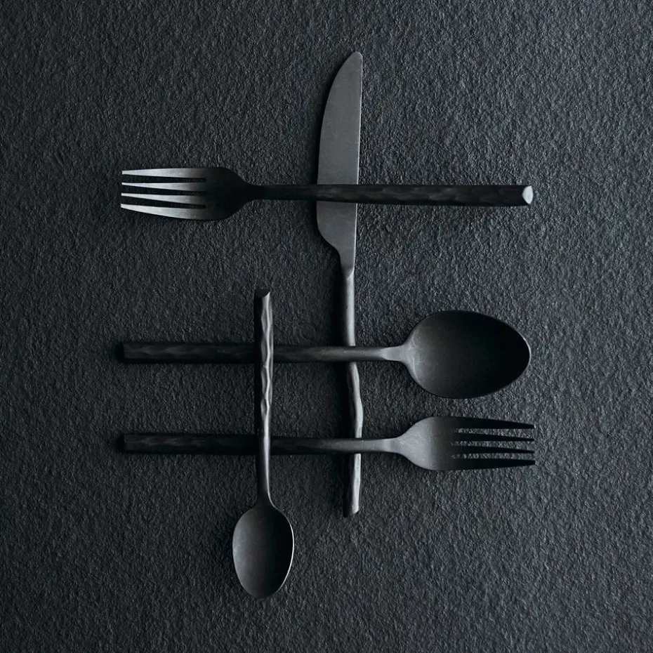 Uta bestekset 16-delig, Matt black
