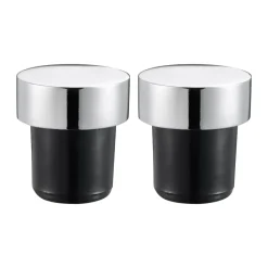 Valli wijnstoppers 2-pack 3 cm, Chroom