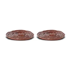 Veggie glasonderzetter Ø10 cm 2-pack, Bordeauxrood