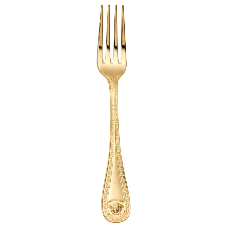 Versace Medusa dinervork verguld, 20,5 cm