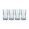 Vierkant longdrinkglas, 4 stuks, 44 cl