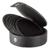 Visby glasonderzetters Ø10 cm 6-pack, Zwart