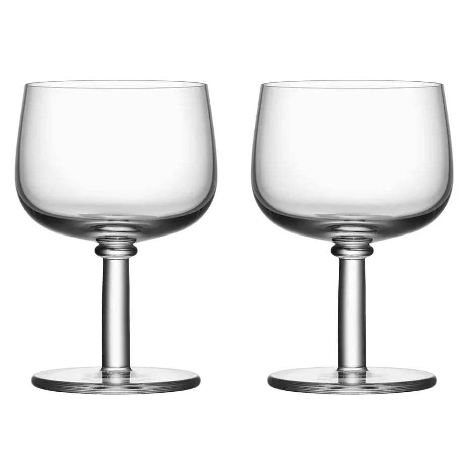 Viva glas op voet 35 cl 2-pack, Transparant