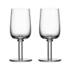 Viva glas op voet 25 cl 2-pack, Transparant