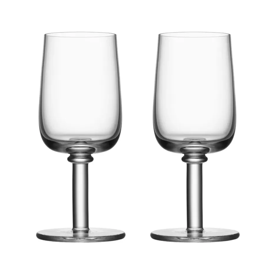 Viva glas op voet 25 cl 2-pack, Transparant