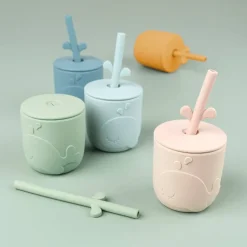 Wally beker met peekaboo rietje 2-pack, Poeder
