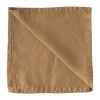Washed linen servet, Hazelnoot