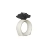 Water Lily servetring, White-black