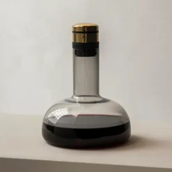 Wijn karaf deluxe, rook, koper