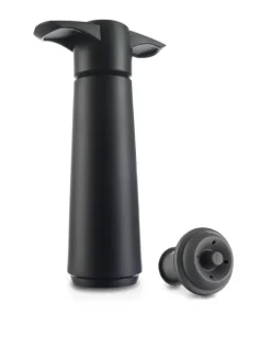 Wijnstopper & vacuümpomp, Zwart