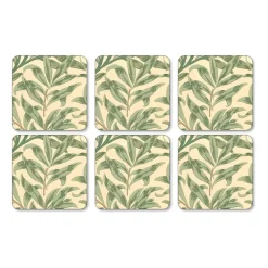 Willow Bough glasonderzetter 6-pack, Green