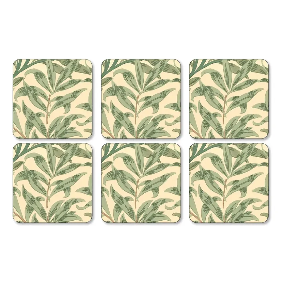 Willow Bough glasonderzetter 6-pack, Green