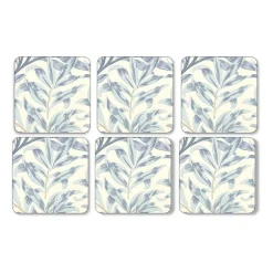 Willow Bough glasonderzetter 6-pack, Blue