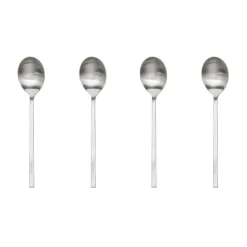 Yuka theelepel 4-pack, Brushed Steel
