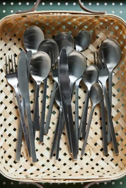 Yuka theelepel 4-pack, Brushed Steel