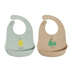 Yuny slabbertje 2-pack, Minty-camel
